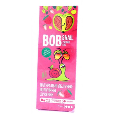Конфета Bob Snail Улитка Боб Яблоко-Клубника 30 г (4820162520316) Винница - изображение 1
