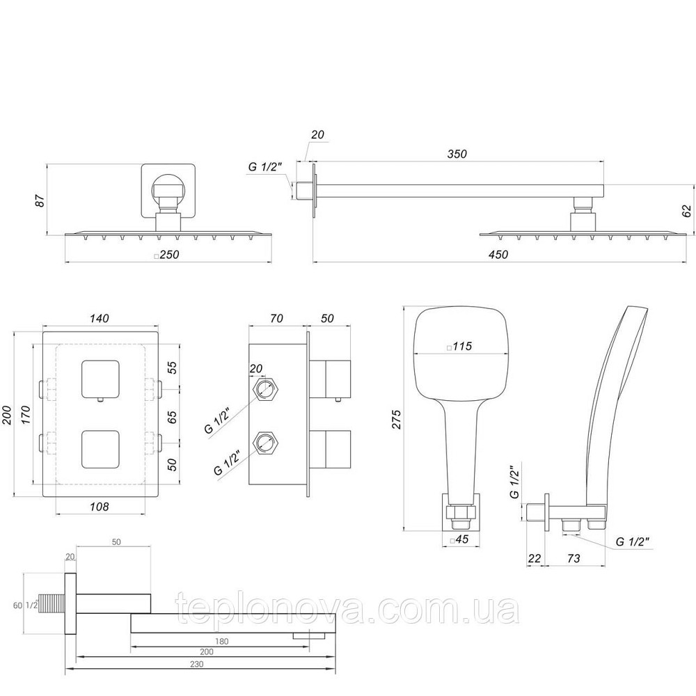 Душевая система Globus Lux SMART GLM-505-BB-TT Черновцы - изображение 2