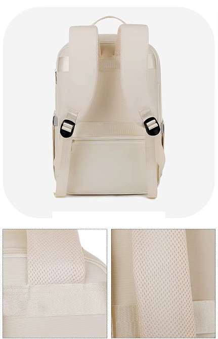 Рюкзак городской для путешествий дорожный влагоотталкивающий 40х20х25 см,материал Oxford,бежевый Кам'янець-Подільський - фото 7