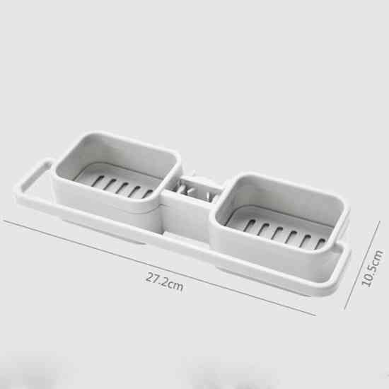 Подвесной держатель для губок и мыла с креплением за смеситель на кухню и душ Винница