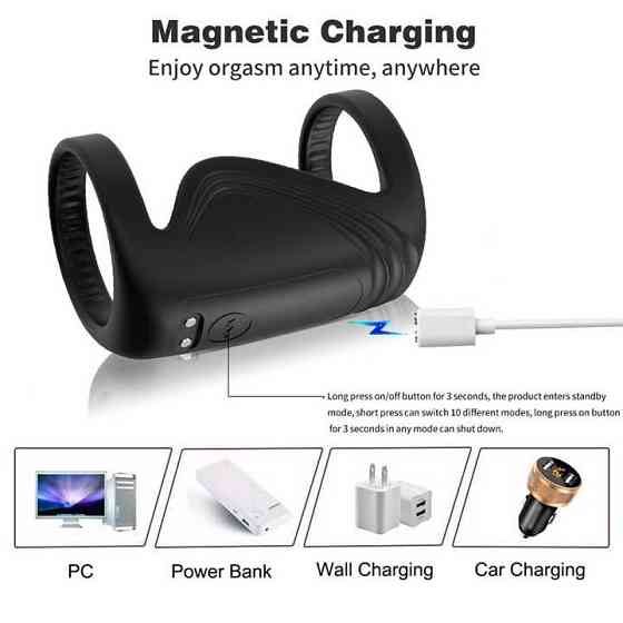 Насадка на пенис с вибрацией Black Velvets Sleeve Винница