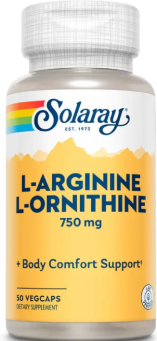 L-аргинин L-орнитин Solaray L-Arginine L-Ornithine 750mg 50 вег капс Киев - изображение 1