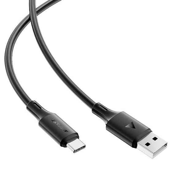 Кабель ACEFAST C17-04 USB-A to USB-C silicone charging data cable Black Одеса