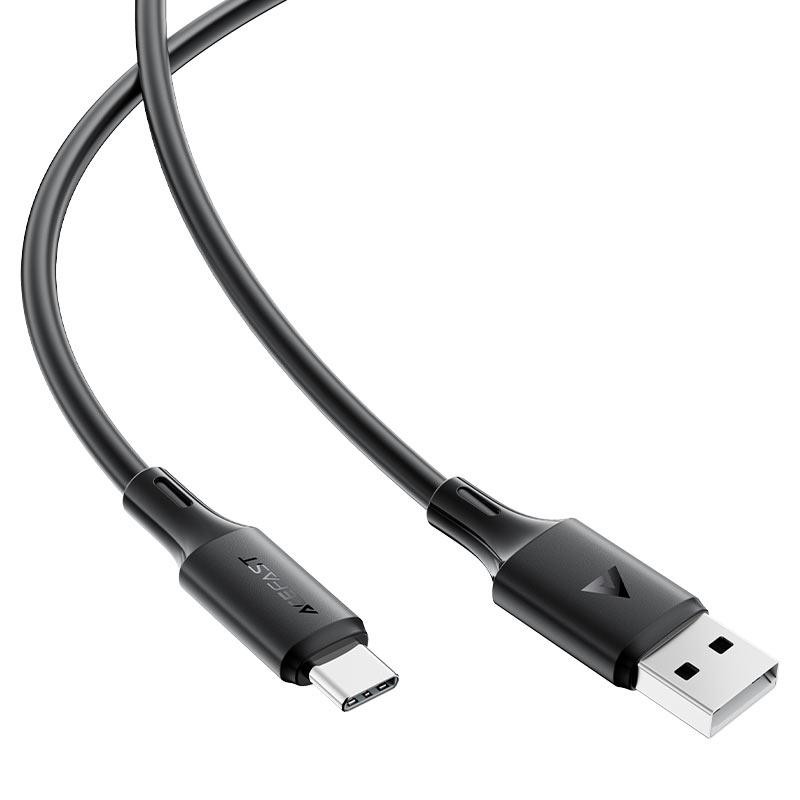 Кабель ACEFAST C17-04 USB-A to USB-C silicone charging data cable Black Одеса - фото 3