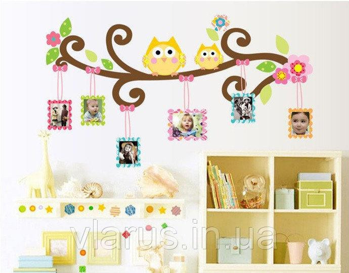 Інтер'єрна наклейка на стіну Сови на гілці Київ - фото 6