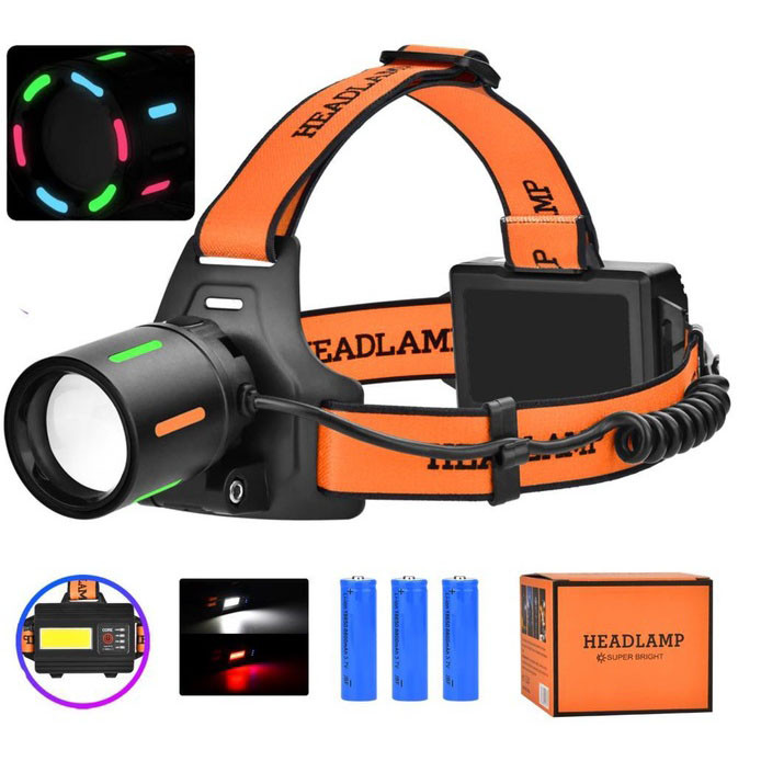 Головний ліхтар для активного відпочинку, Портативний світлодіодний налобний ліхтар DQ-44 Львів - фото 2