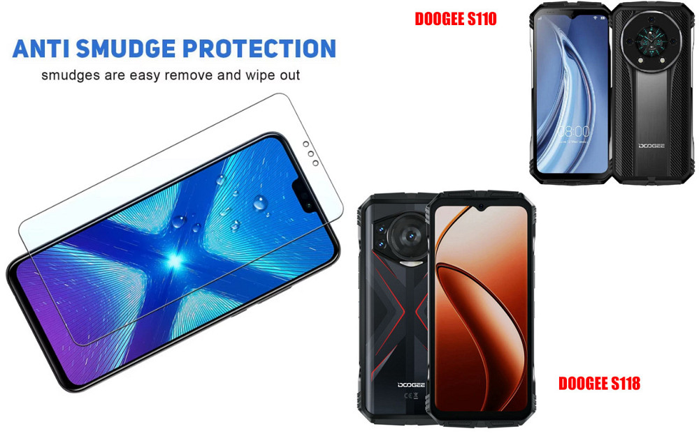 Захисне скло NeoGlass для DOOGEE S110, DOOGEE S118 – надпрозоре та стійке Київ - фото 3