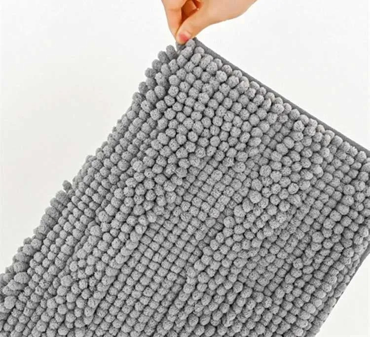 Килимок для ванної та душу килимок для ніг у ванну кімнату, мікрофібра, атиковзкий 50х80 см, "Bath" сірий Кам'янець-Подільський - фото 3