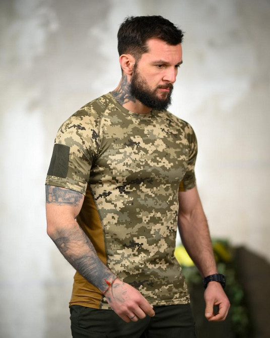 Тактична потовідвідна футболка SSO піксель Одеса - фото 13