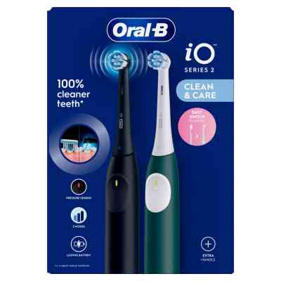 Электрическая зубная щетка Oral-B Series 2 iOS2d.2ZZ9.0 Black+Green (2) (8700216611909) Винница