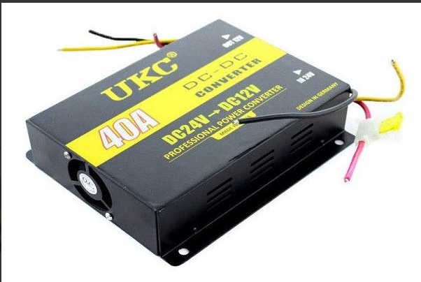 Преобразователь напряжения UKC DC-DC 24V-12V 40A  Автомобильный инвертор Черный Одесса - изображение 3