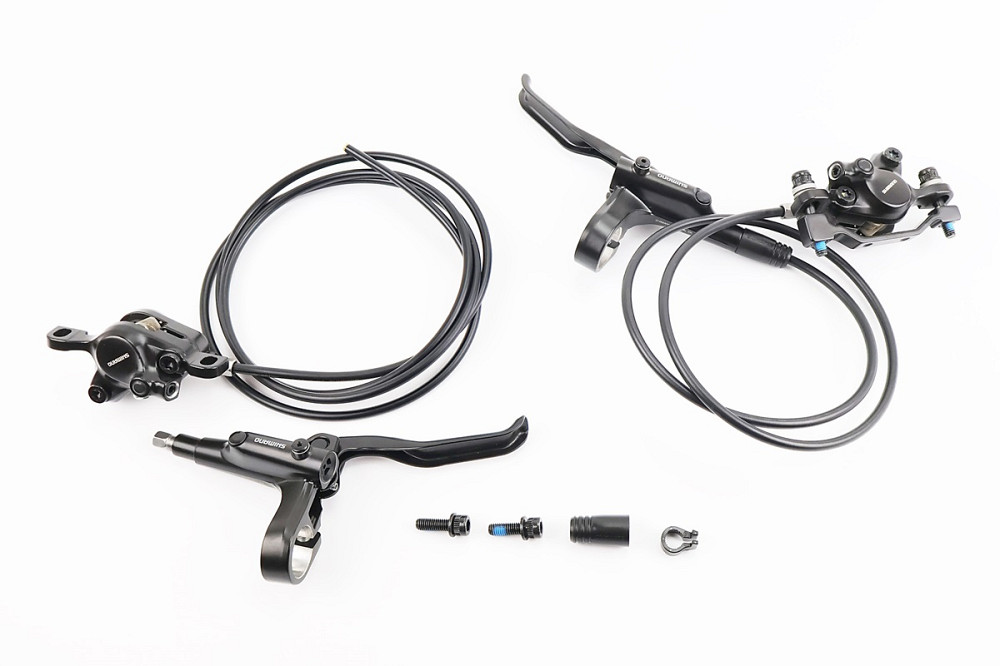 Гальмо Disk-brake гідравлічне переднє 800мм (F180мм)+заднє 1400мм (F180/R160мм), чорне BR-MT200 Київ - фото 1