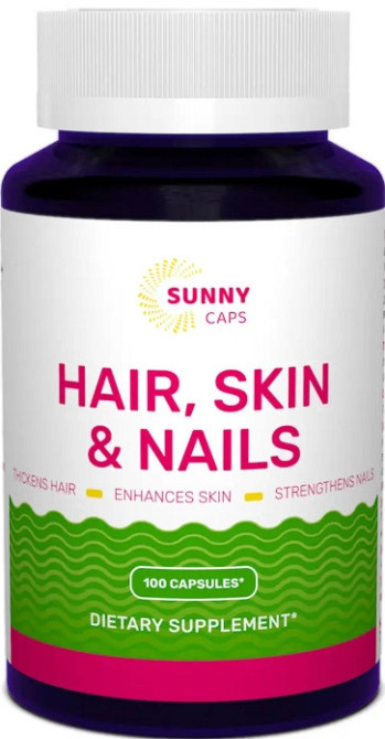 Комплекс кожа волосы ногти Sunny Caps Hair Skin & Nails Complex Powerful 100 капс Киев - изображение 1