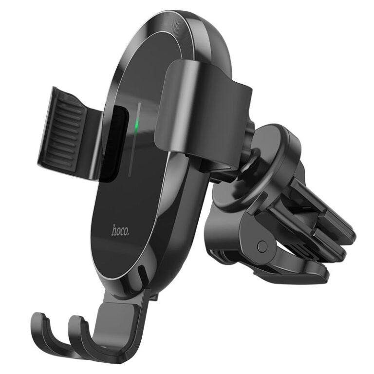 Автотримач для телефона з БЗП HOCO CA105 Guide three-axis linkage wireless charging car holder Black Київ - фото 8