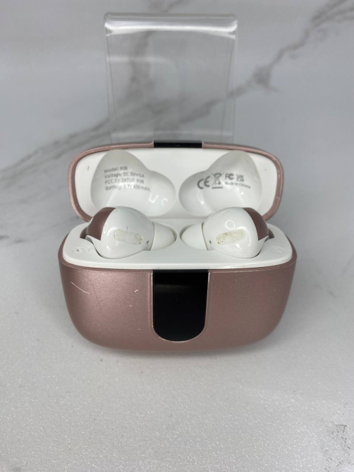 Б/В Bluetooth навушники TWS X08: бездротовий звук з LED-дисплеєм, активним шумозаглушенням та преміальним комфортом (Рожеві) Київ - фото 7