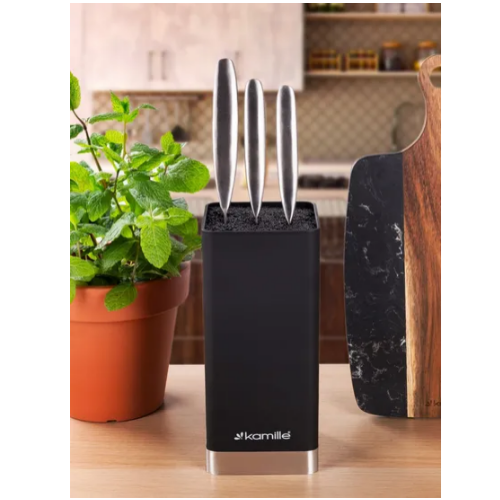 Підставка для ножів 18см чорний мармур/сірий мармур/білий мармур 7623 KAMILLE Житомир - фото 4