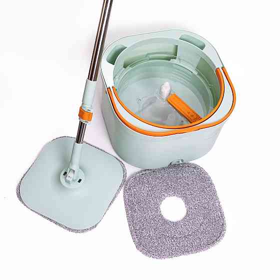 Професійний набір для прибирання з шваброю і відром, зелений Київ