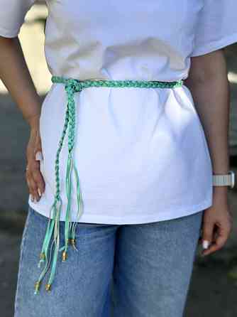 Ремінець плетений "Косичка" М'ятний Київ