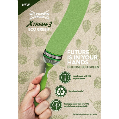 Бритва Wilkinson Sword Xtreme3 Eco Green 4 шт. (4027800175000) Винница - изображение 9