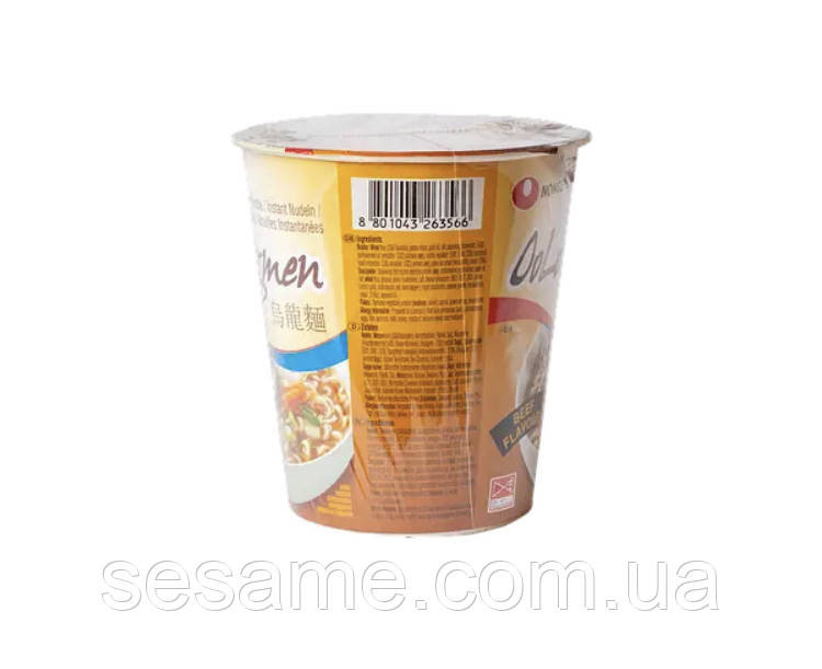 Лапша быстрого приготовления в стаканчике с говяжьей Oolongmen Beef Flavour NONGSHIM 75 г Харьков - изображение 3