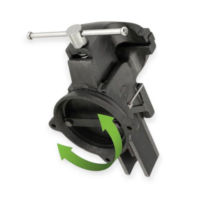 Тиски поворотные 200 мм 360 градусов, чугун, сьемные губки закаленая сталь, усиленные Мукачево - изображение 2