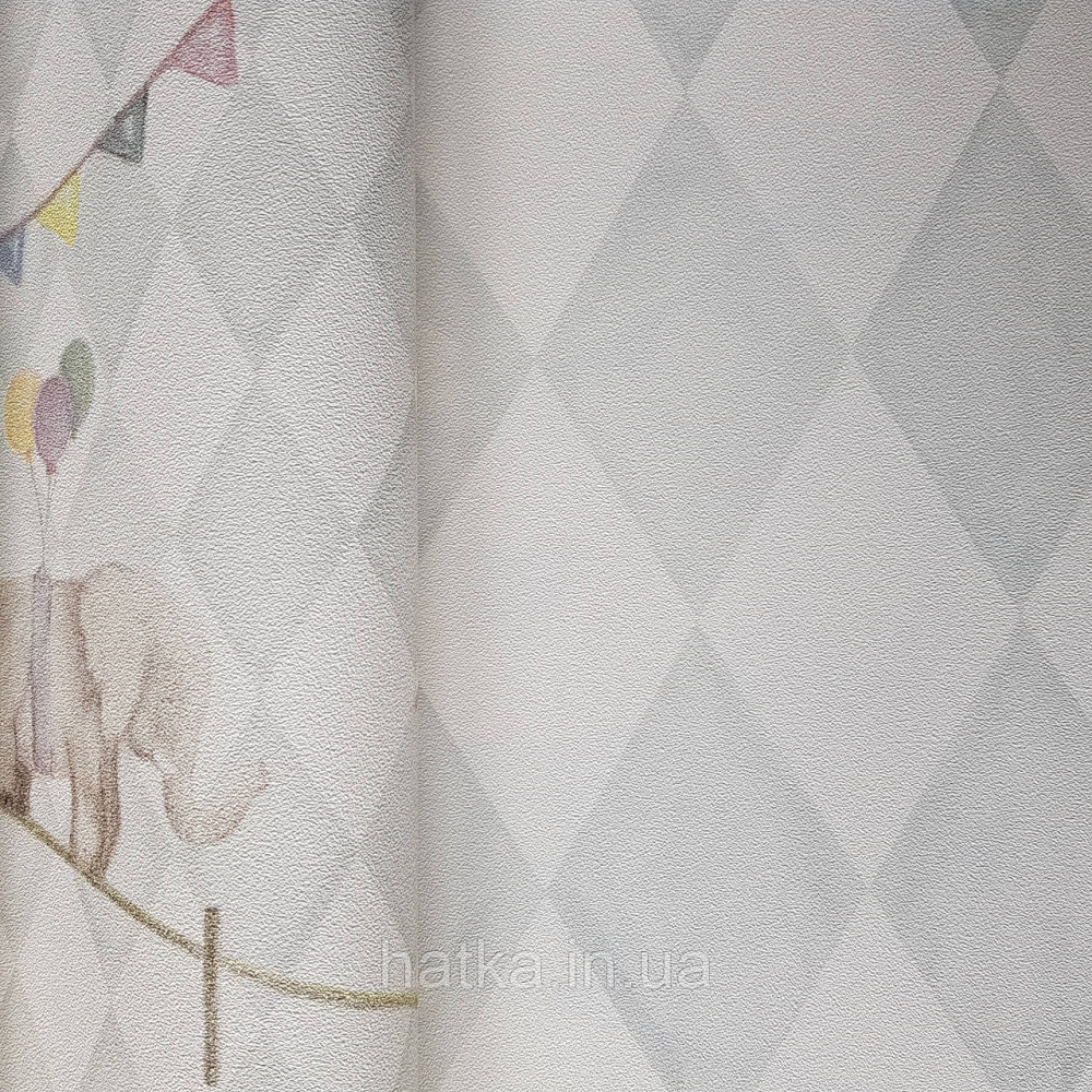 Флізелінові шпалери дитячі BN Doodleedo 0,53 х 10 м геометрія ромби розмиті сіро зелені білі Київ - фото 2