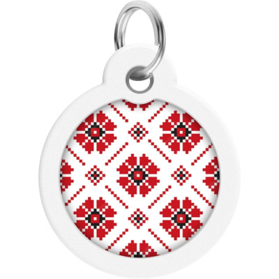 Адресник для тварин WAUDOG Smart ID з QR паспортом "Вишиванка", коло 30 мм (230-4033) Вінниця - фото 2