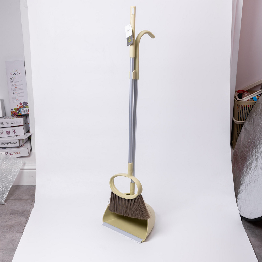 Yiwu Набір віник і совок на довгій ручці для підлоги 25×25×95 (см) Зелений HP-45-1GR Коломия - фото 2