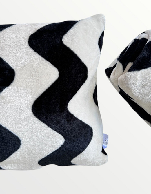 Ecotton Подушка Ecotton For Pets 40х60 для домашніх тварин Zig-zag чорно-білий Коломыя - изображение 1