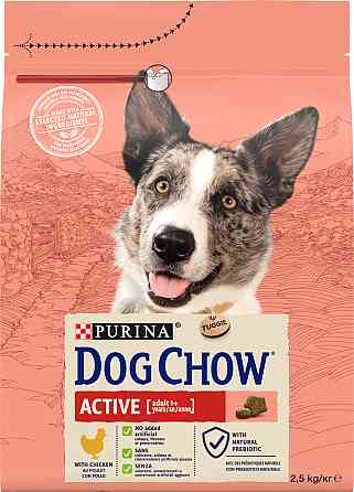 Сухой корм DOG CHOW Active Adult 1+ для взрослых собак с повышенной активностью, с курицей, 2.5 кг Киев