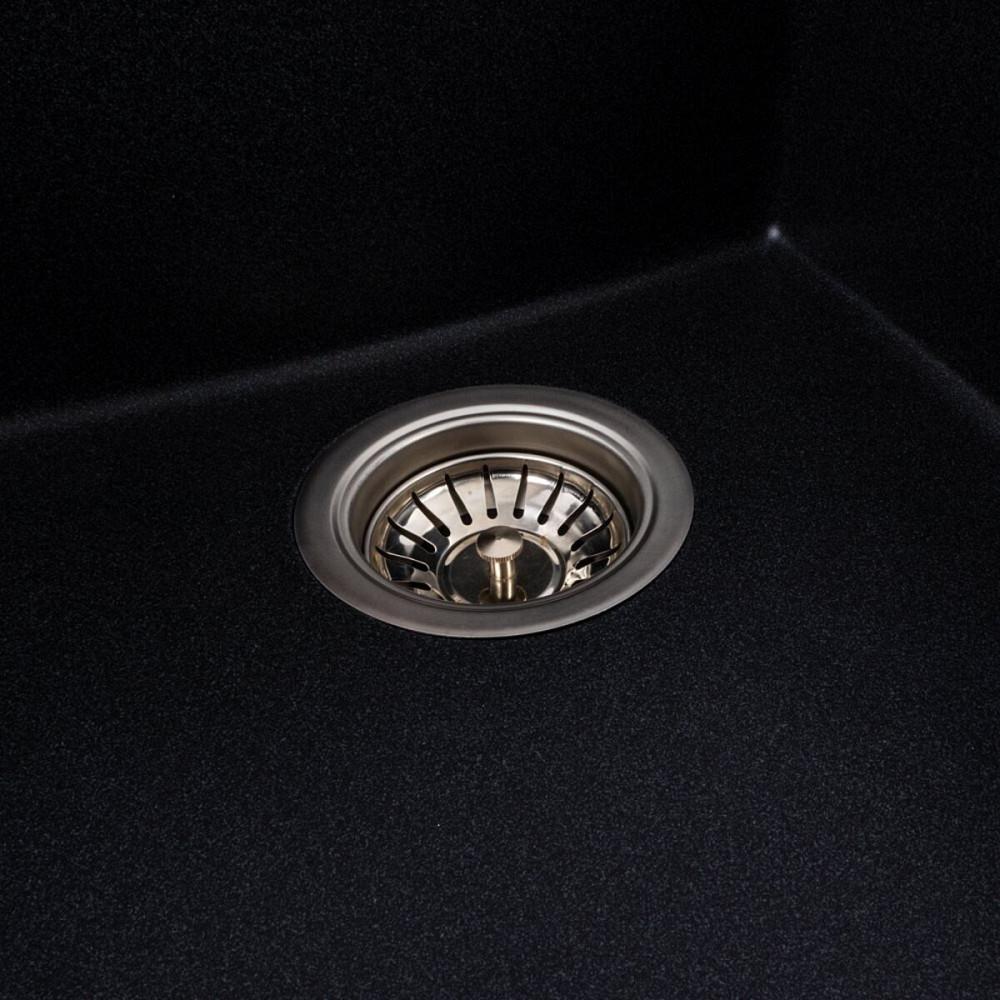 Гранітна мийка для кухні VALESO ROXY 3744 матова Карбон Коломыя - изображение 4