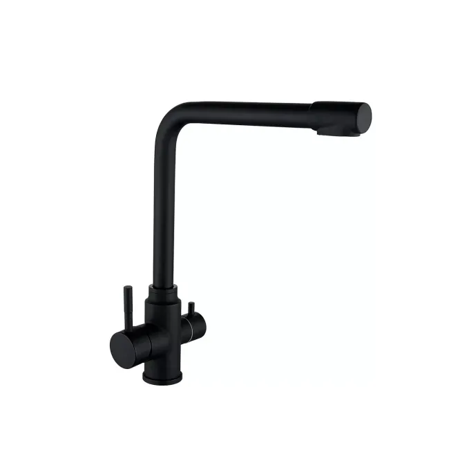 Смеситель для кухни с подключением к фильтру WEZER EKO4C-01-BLACK черный Киев - изображение 1