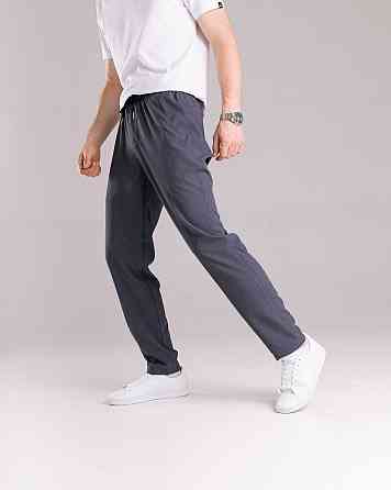 Однотонні базові чоловічі штани весна літо темно-сірі Pobedov Aero Київ