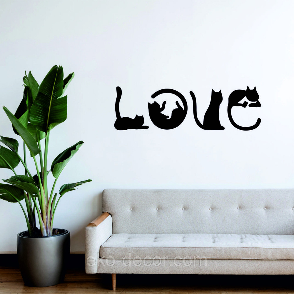 Декоративне настінне Панно «Котики - Love» Декор на стіну Київ - фото 7