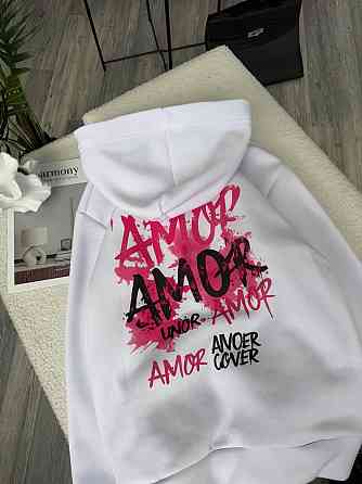 Женская стильная оверсайз худи тринитка на флисе. Одесса