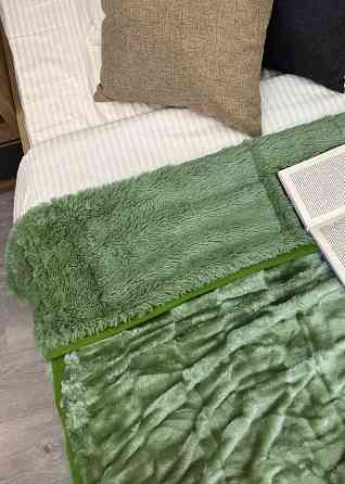 Плед-покривало смужка 220х250 см (+-5см) Салатовий (87-103) Київ