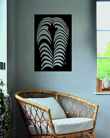 Декоративное настенное Панно «Женское Тело», Декор на стену 70*46 см, Черный Киев