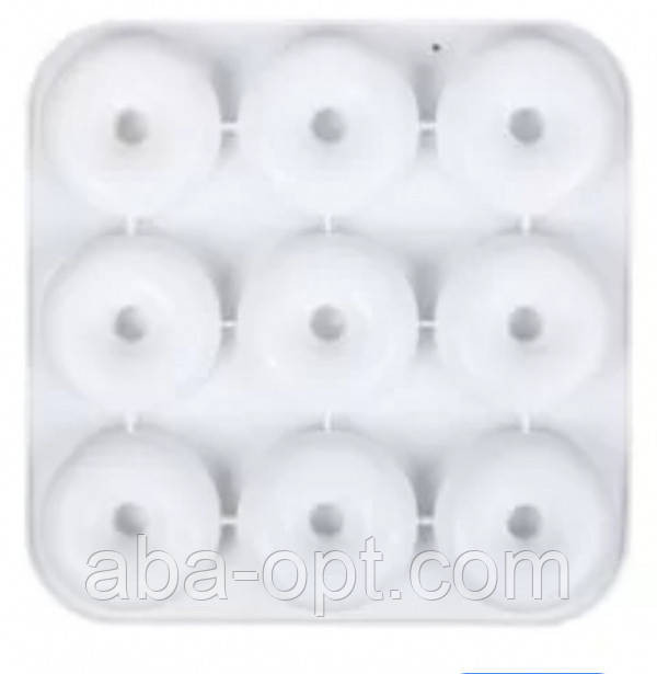 Форма силиконовая на 9 изделий 28 х 28 см Пончик( шт).Aba-Opt Одесса - изображение 1