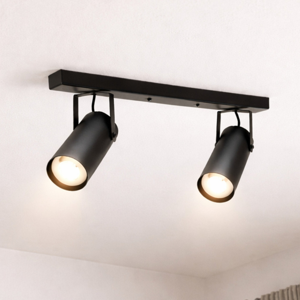 Светильник потолочный спот поворотный MSK Electric Focus под две лампы Е27 черный  NL 14050-2 BK Одесса - изображение 7