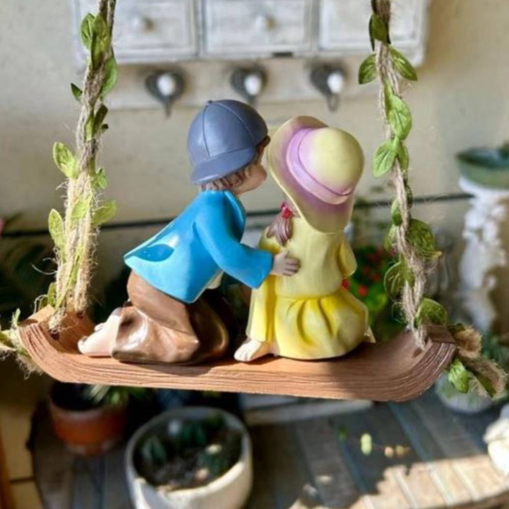 Фигурка Дети на качелях для мини-сада 17 х 14 см Полистоун Одесса - изображение 4