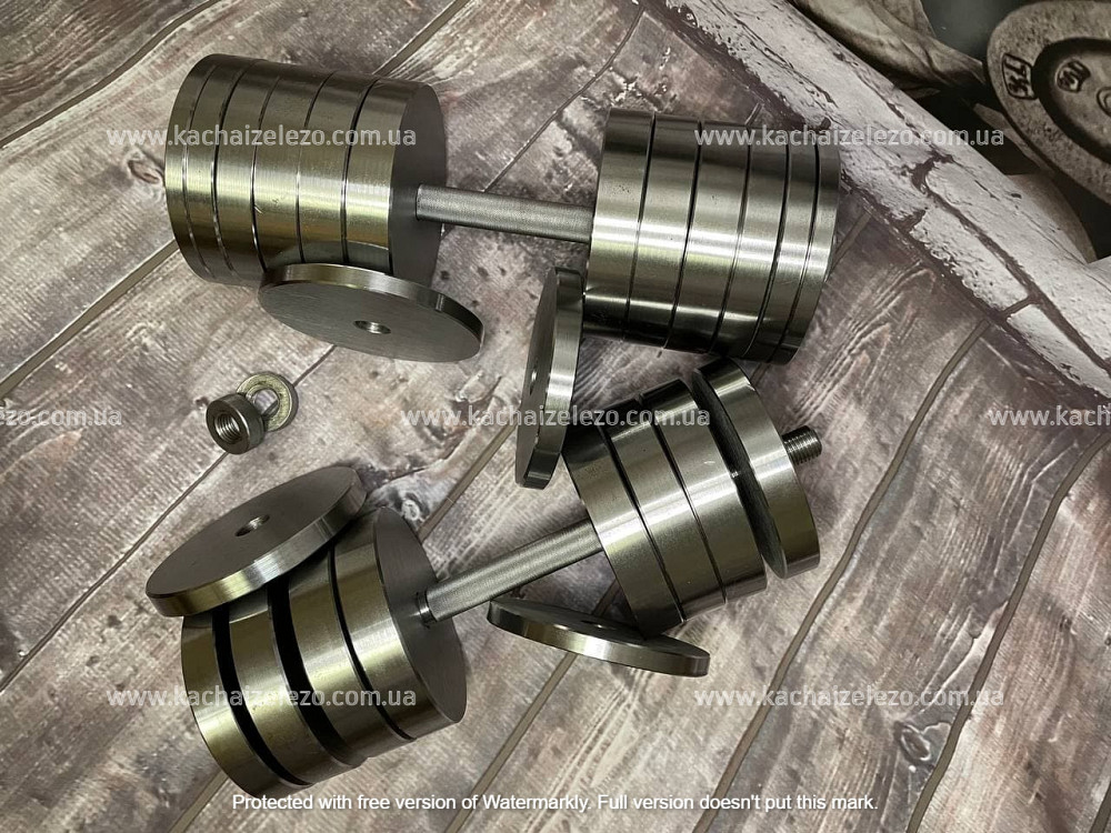 Набір 108 кг Штанга + Гантелі металеві розбірні 2 по 50 кг Гантелі, гирі, штанги та диски Київ - фото 10