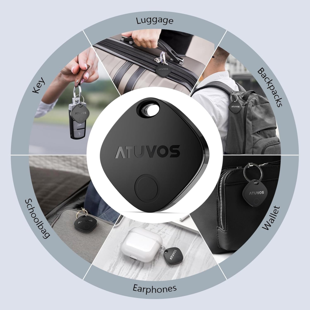 Bluetooth-трекер ATUVOS Air Tracker Tag PRO 4 шт., Apple Find My / Google Find Hub, IP67, CR2032, iOS/Android Киев - изображение 8