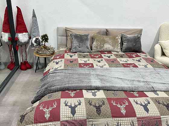 Ecotton Комплект постільної білизни Ecotton полуторний 150х215 см червоний Олені новорічний Коломыя