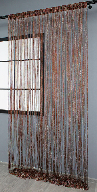 Штори-нитки "Кісея" з люрексом Коричневий 300х300см 1 шт (61-001) Київ - фото 4