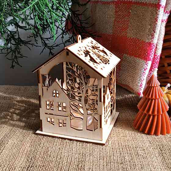 Новорічний ліхтарик для святкового декору 14 см Ірпінь