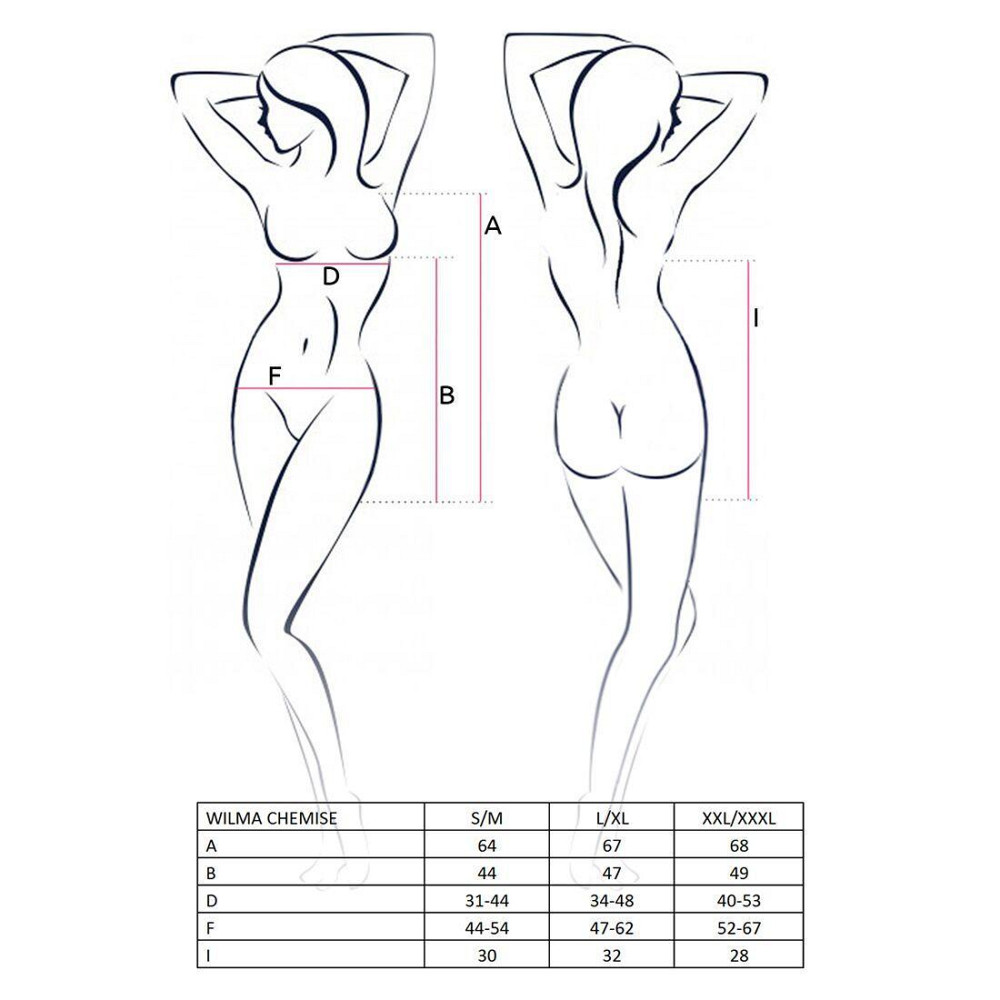 Распродажа!!! Сорочка приталенная с чашечками WILMA CHEMISE white L/XL - Passion, трусики Sex Aura Киев - изображение 3