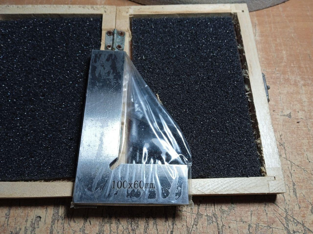 Угольник слесарный УП 100×60 мм металлический ГОСТ для точной разметки и проверки углов 90° Харьков - изображение 1