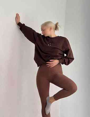 Женские теплые лосины в рубчик Мокко 42/44 Харьков