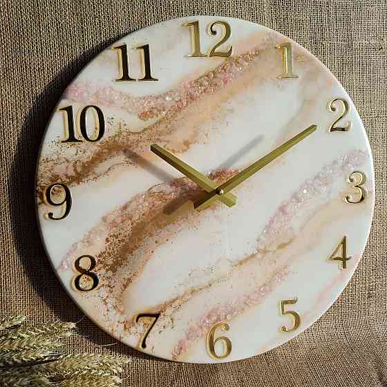 Часы настенные 40 см из эпоксидной смолы ручной работы Днепр