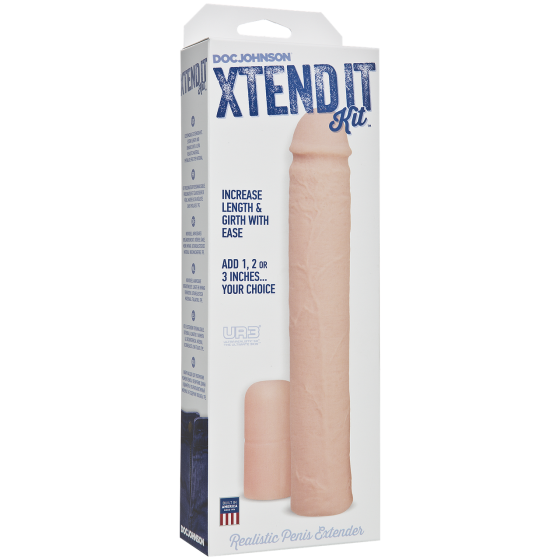 Насадка на член Doc Johnson Xtend It Kit White, подовження (до +7,6 см) і потовщення (до +1,2 см) Sex Aura Київ
